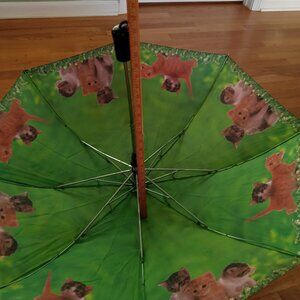 Rainkist Grass Green Kitten Pop-Up Umbrella